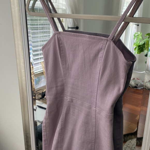 H&M Light Purple Lilac Denim Mini Dress - Picture 2 of 4